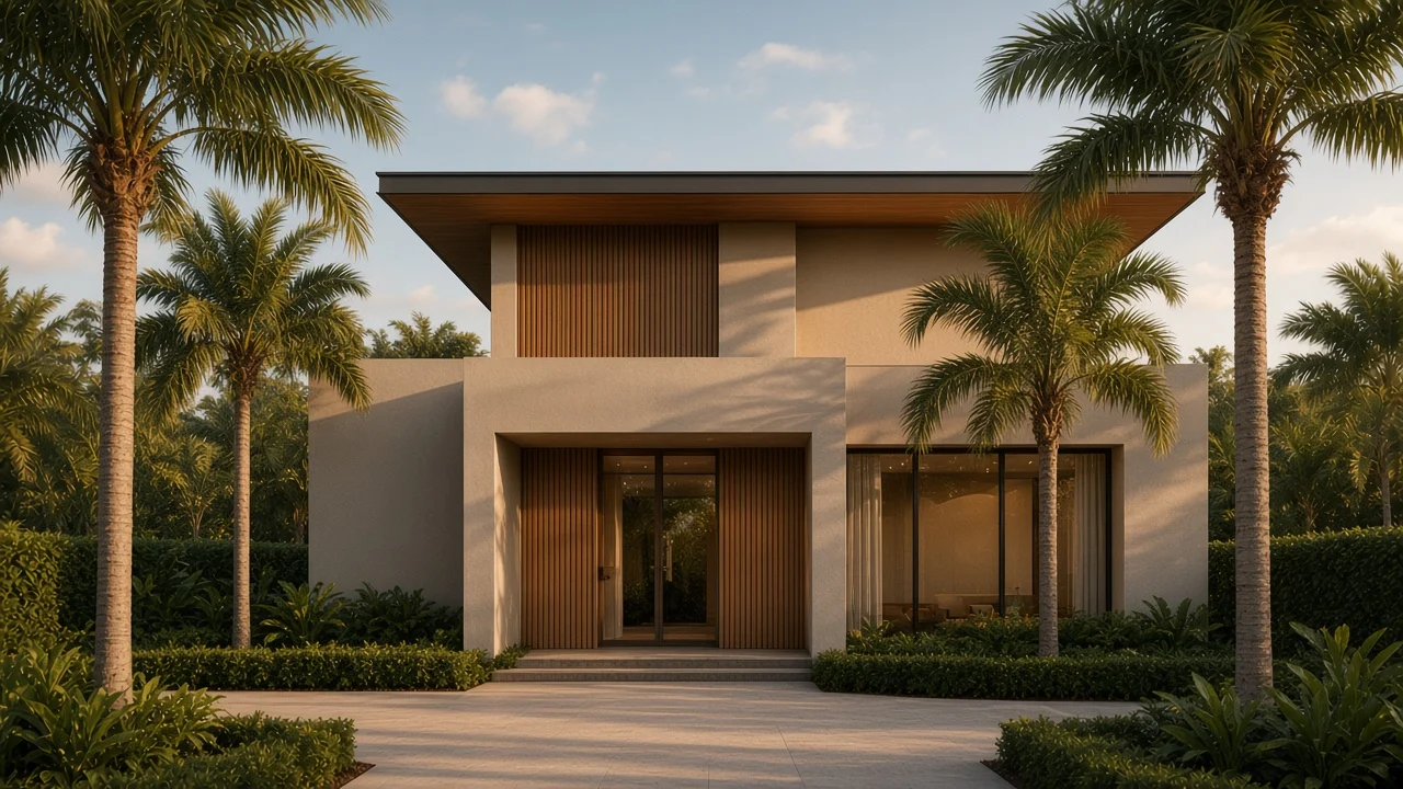 Florida house exterior render by PalmPixel