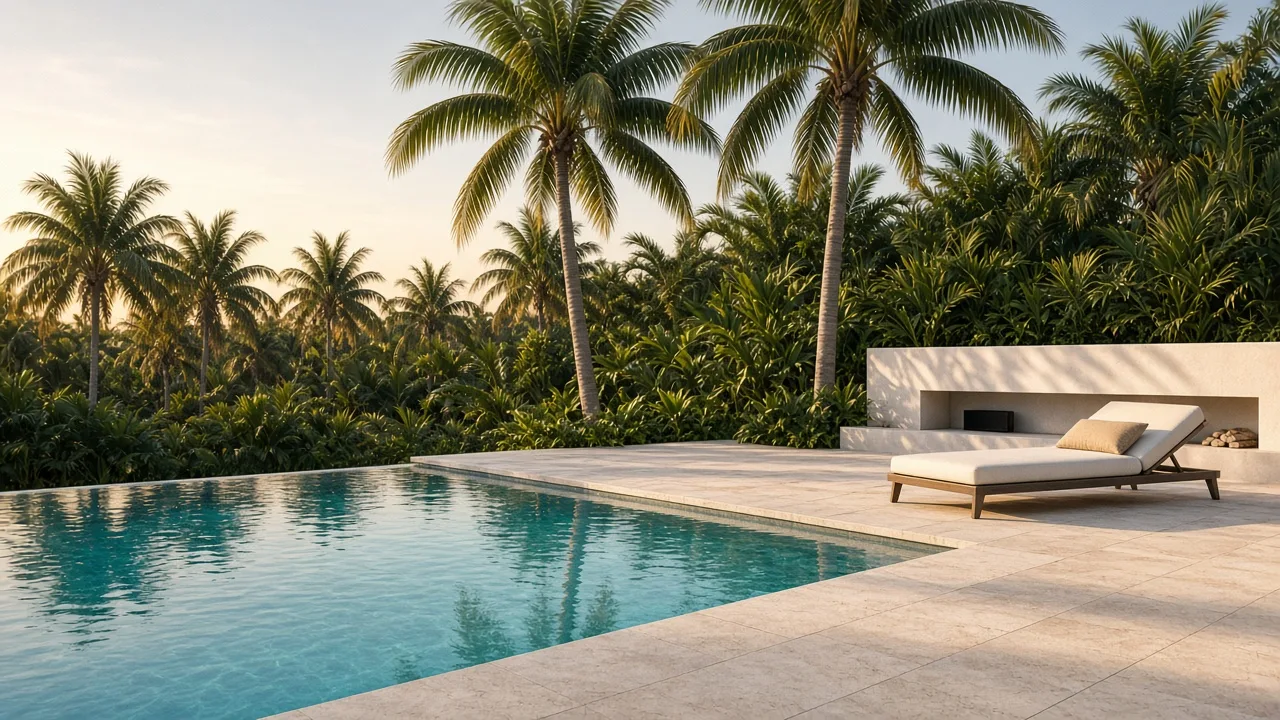 Florida pool-terrace render by PalmPixel